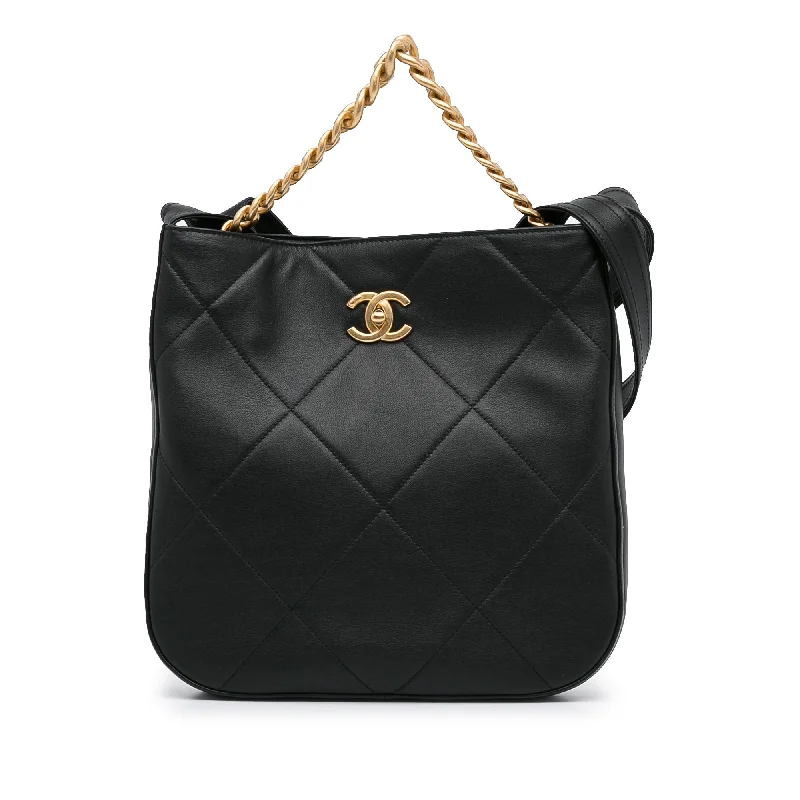 Chanel Easy Mood Large Black Calfskin Gold