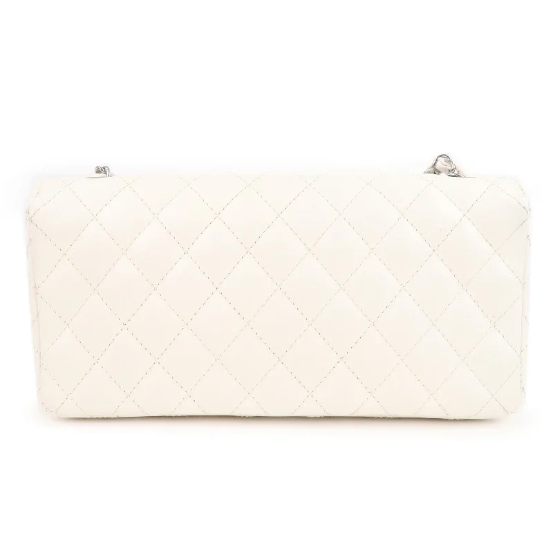 CHANEL Matelasse Caviar Skin Chain Shoulder Bag White