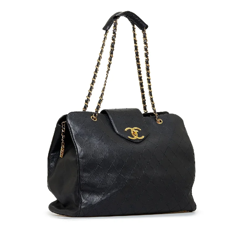 Chanel Supermodel Weekender Jumbo XL Black Lambskin Gold