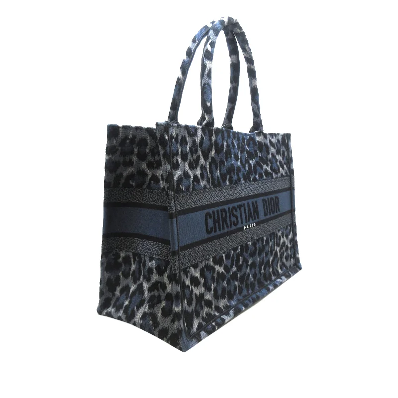 DIOR Medium Leopard Mizza Book Tote Tote Bag